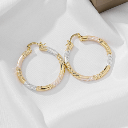 💫Boucles d'Oreilles Créoles Torsadées – Design Moderne, Légères, Polyvalentes ✨