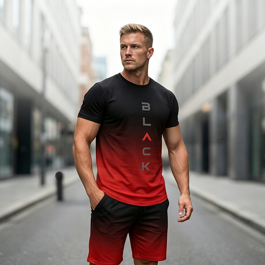 Ensemble T-Shirt et Short Dégradé pour Homme