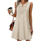 👗 50% DE RÉDUCTION 🌴 Robe décontractée d’été légère – Col V brodé, anti-froissage & séchage rapide – Parfaite pour les journées chaudes, les voyages ou un look effortless ✨