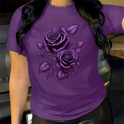 ⭐ Plus de 5.000 avis positifs ! T-shirt élégant pour femme à imprimé floral