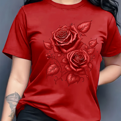 ⭐ Plus de 5.000 avis positifs ! T-shirt élégant pour femme à imprimé floral