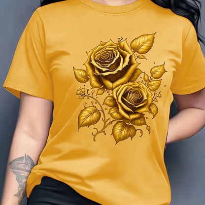 ⭐ Plus de 5.000 avis positifs ! T-shirt élégant pour femme à imprimé floral