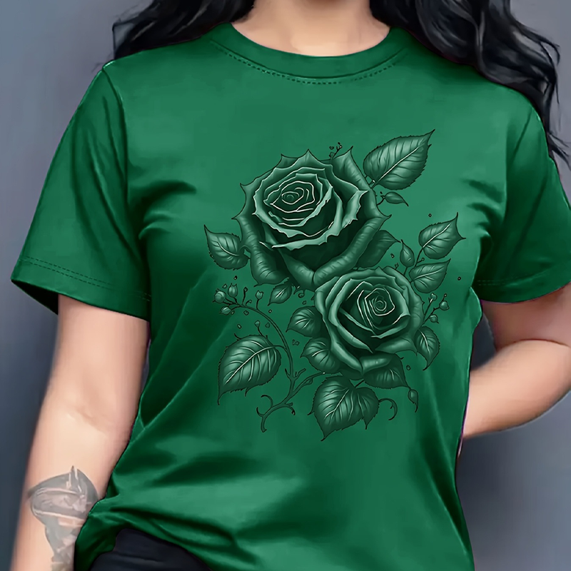 ⭐ Plus de 5.000 avis positifs ! T-shirt élégant pour femme à imprimé floral