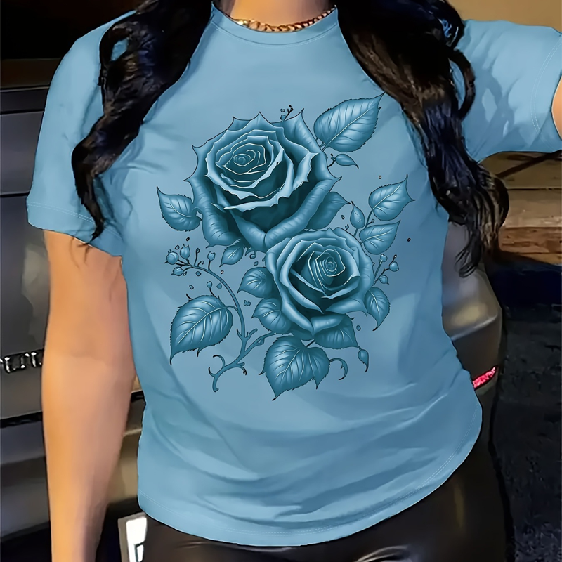 ⭐ Plus de 5.000 avis positifs ! T-shirt élégant pour femme à imprimé floral
