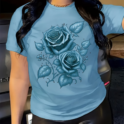 ⭐ Plus de 5.000 avis positifs ! T-shirt élégant pour femme à imprimé floral