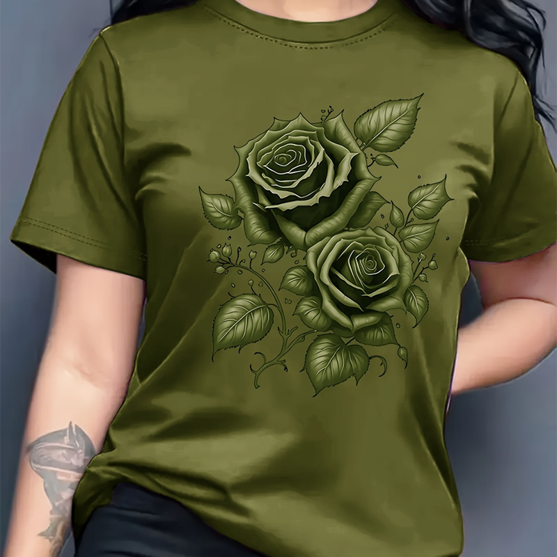 ⭐ Plus de 5.000 avis positifs ! T-shirt élégant pour femme à imprimé floral