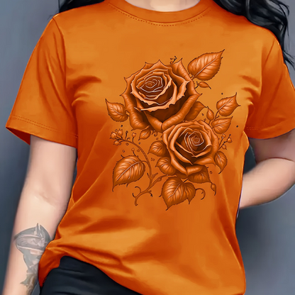 ⭐ Plus de 5.000 avis positifs ! T-shirt élégant pour femme à imprimé floral