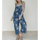 🏃‍♀️ Se vend en quelques secondes – dépêchez-vous ! Salopette en jean à imprimé floral vintage pour femme