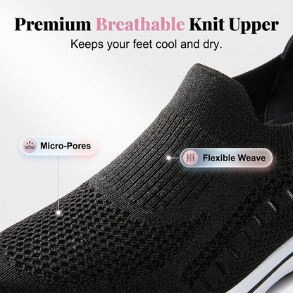 Chaussures de marche en tricot respirant pour femme
