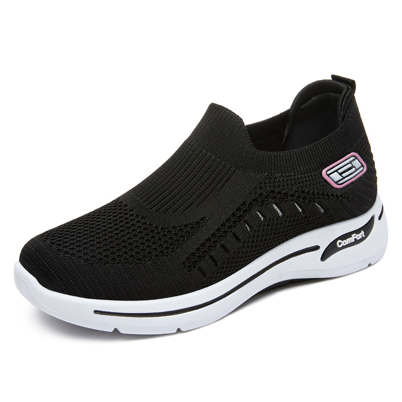 Chaussures de marche en tricot respirant pour femme