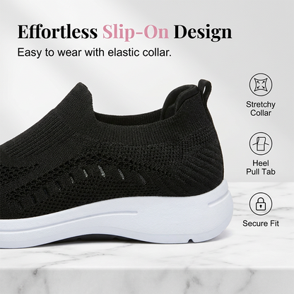 Chaussures de marche en tricot respirant pour femme