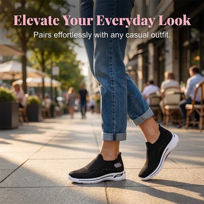 Chaussures de marche en tricot respirant pour femme