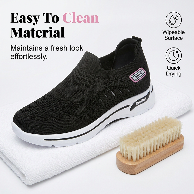 Chaussures de marche en tricot respirant pour femme