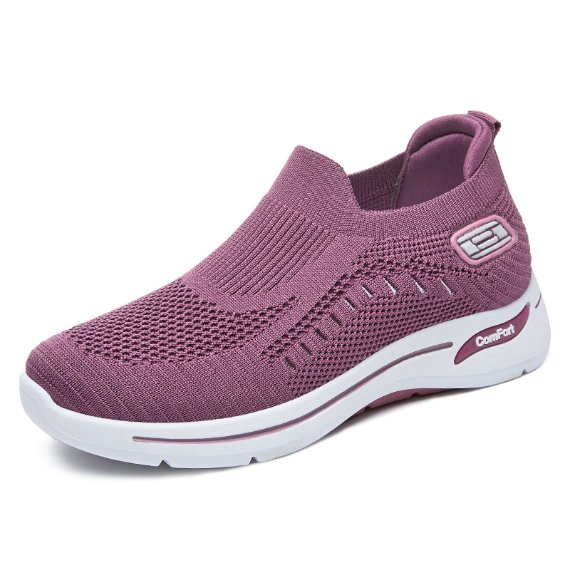 Chaussures de marche en tricot respirant pour femme