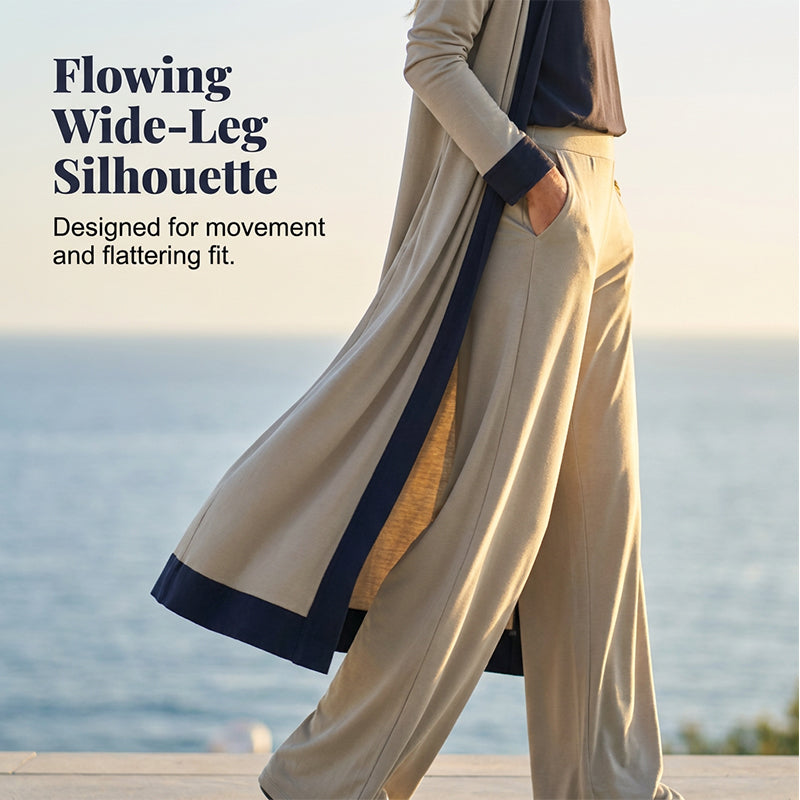 ⌛50 % de réduction sur les nouveautés - Ensemble 3 pièces femme : cardigan, gilet et pantalon bicolores