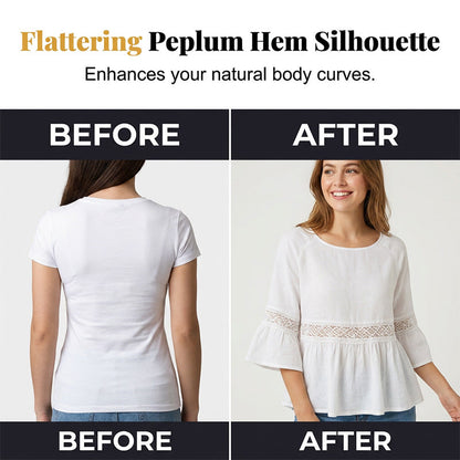 ⏳ Dernière heure – -50% se termine ! Blouse à volants et à basques pour femme