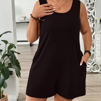 👗 50% DE RÉDUCTION 💥 Combinaison sans manches grande taille avec poches – Fluide, confortable & polyvalente – Idéale pour l’été, les voyages ou le quotidien – élégante sans effort ✨