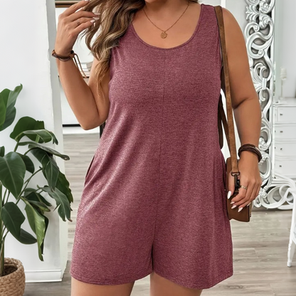 👗 50% DE RÉDUCTION 💥 Combinaison sans manches grande taille avec poches – Fluide, confortable & polyvalente – Idéale pour l’été, les voyages ou le quotidien – élégante sans effort ✨