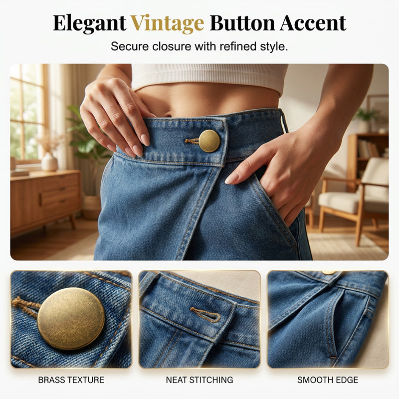 🩳 50 % DE RÉDUCTION EN CE MOMENT ! ✨ Short asymétrique à jambes larges pour femme – Léger et fluide – Ourlet irrégulier original, idéal pour l'été ou les vacances – Élégant et confortable 🌸