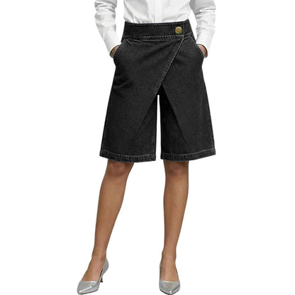 🩳 50 % DE RÉDUCTION EN CE MOMENT ! ✨ Short asymétrique à jambes larges pour femme – Léger et fluide – Ourlet irrégulier original, idéal pour l'été ou les vacances – Élégant et confortable 🌸