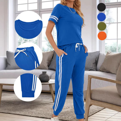 📦 Tout juste arrivé ! Ensemble deux pièces décontracté pour femme avec des rayures sur les côtés