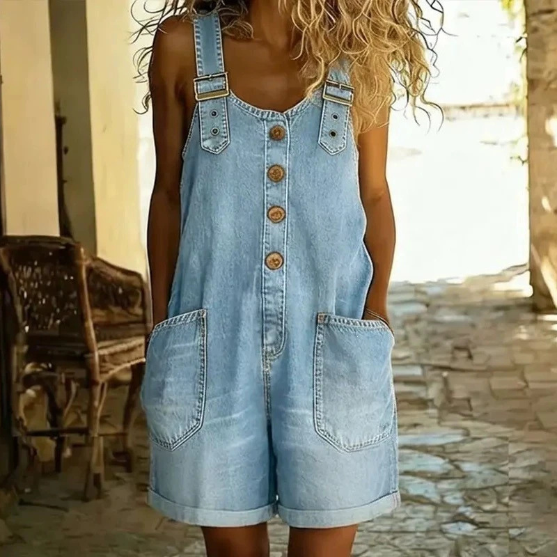 Combinaison en jean décontractée pour femme