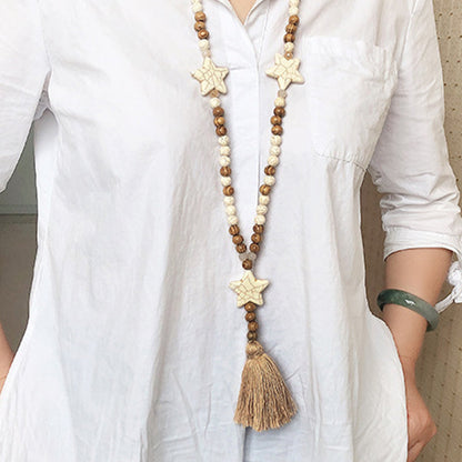 Collier long pour femme, style bohème rétro, pour vacances à la plage et tenue de tous les jours