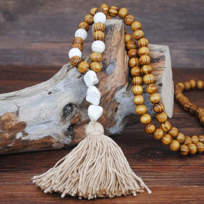Collier long pour femme, style bohème rétro, pour vacances à la plage et tenue de tous les jours