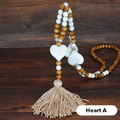 Collier long pour femme, style bohème rétro, pour vacances à la plage et tenue de tous les jours