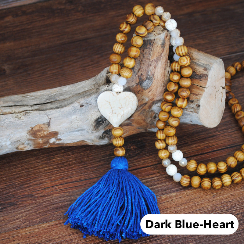 Collier long pour femme, style bohème rétro, pour vacances à la plage et tenue de tous les jours