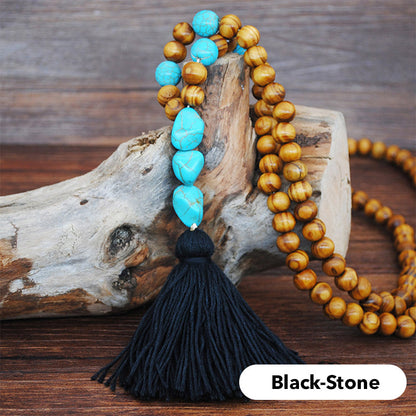 Collier long pour femme, style bohème rétro, pour vacances à la plage et tenue de tous les jours