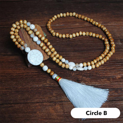 Collier long pour femme, style bohème rétro, pour vacances à la plage et tenue de tous les jours