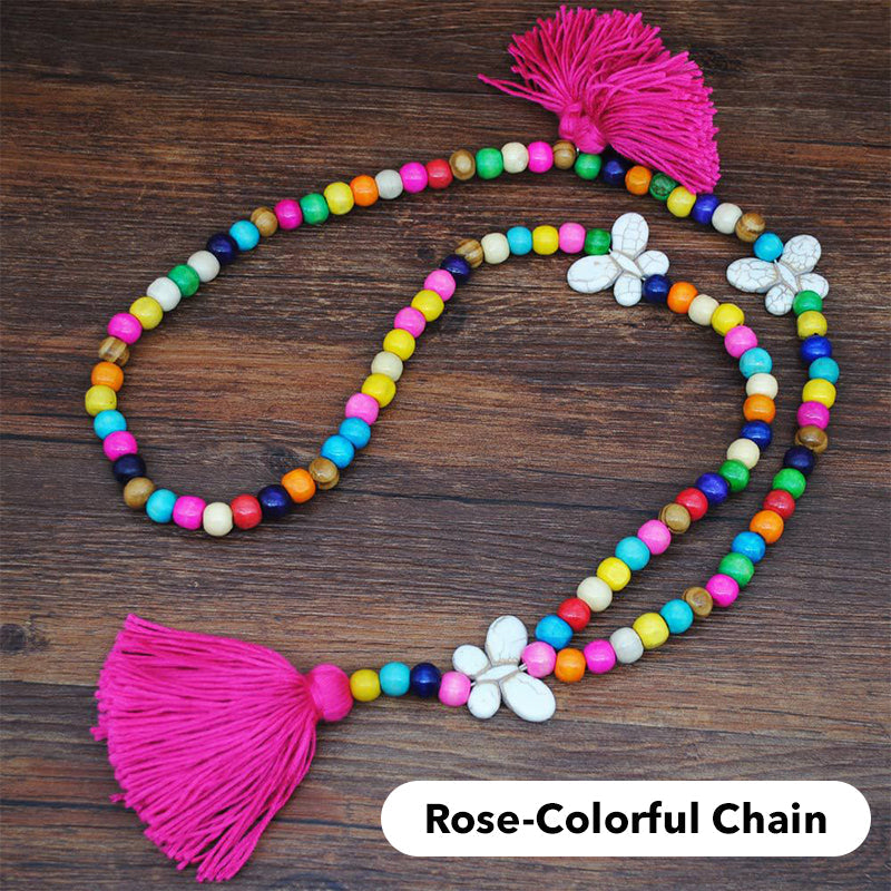 Collier long pour femme, style bohème rétro, pour vacances à la plage et tenue de tous les jours