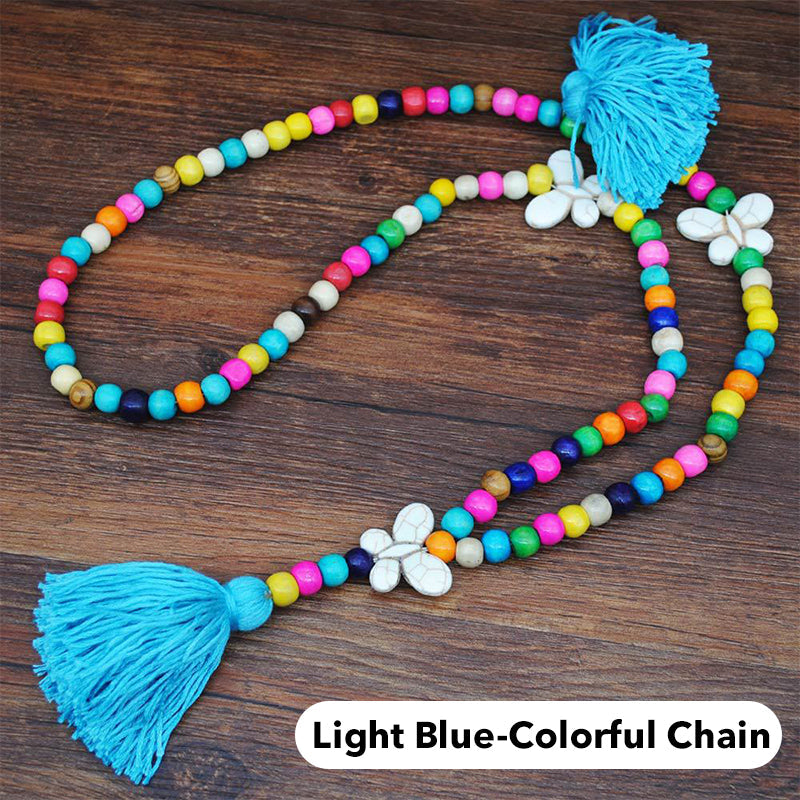 Collier long pour femme, style bohème rétro, pour vacances à la plage et tenue de tous les jours