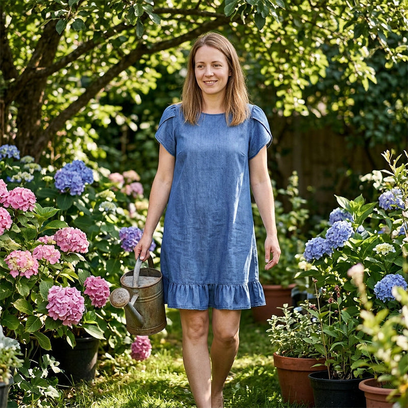 👗 Nouveauté tout juste arrivée – -50 % pour l'essayer ! ✨ Robe élégante en denim délavé – Une élégance décontractée pour tous les jours 💙