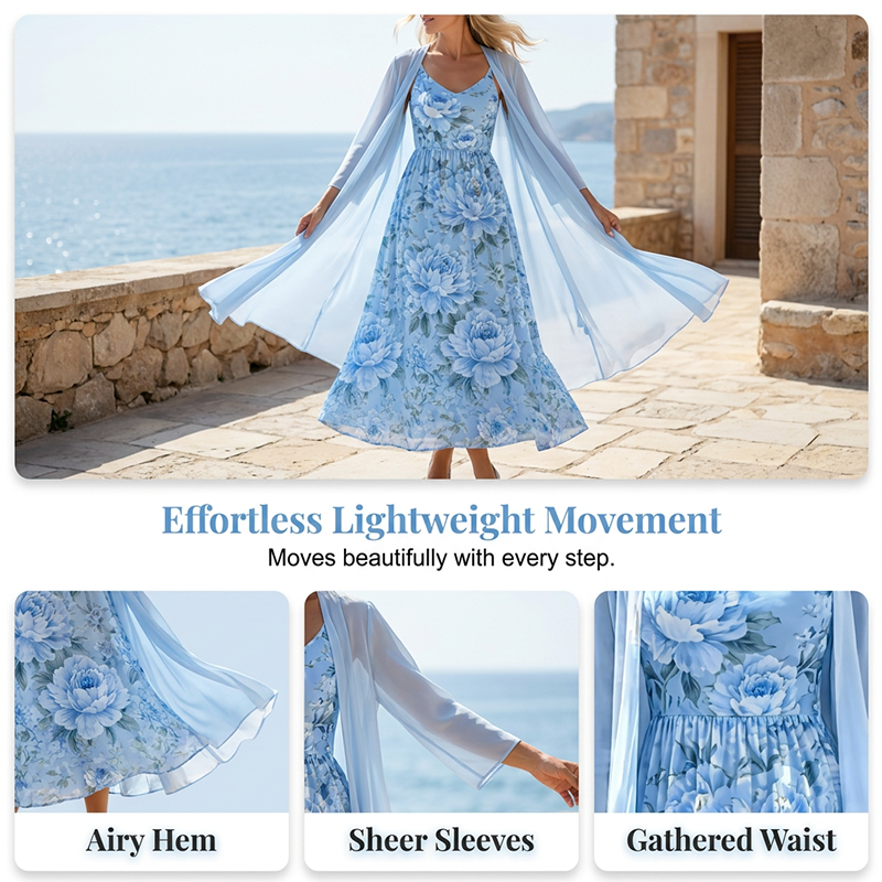 🌸👗Ensemble deux pièces fleuri élégant pour femme – le look parfait pour les vacances d'été✨