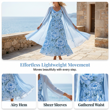 🌸👗Ensemble deux pièces fleuri élégant pour femme – le look parfait pour les vacances d'été✨