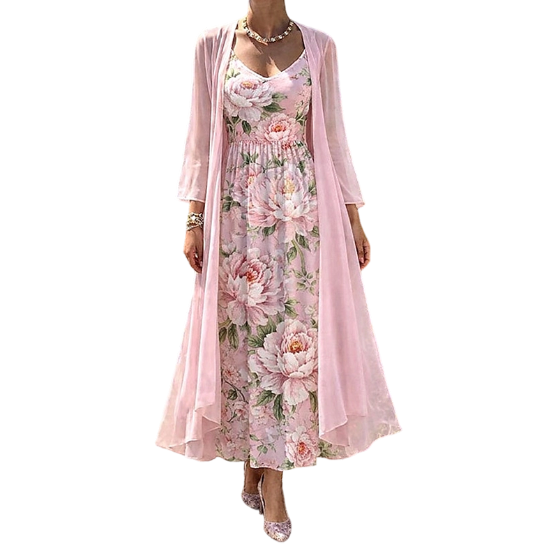 🌸👗Ensemble deux pièces fleuri élégant pour femme – le look parfait pour les vacances d'été✨