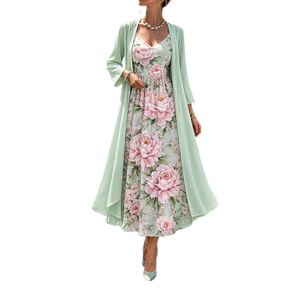 🌸👗Ensemble deux pièces fleuri élégant pour femme – le look parfait pour les vacances d'été✨