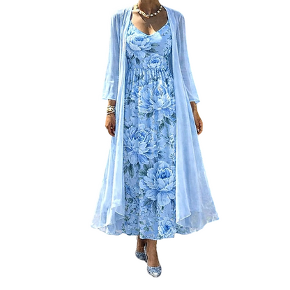 🌸👗Ensemble deux pièces fleuri élégant pour femme – le look parfait pour les vacances d'été✨