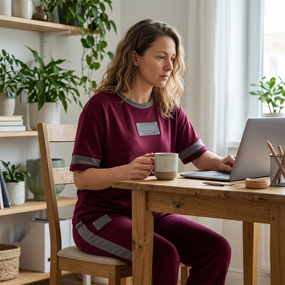 Ensemble de détente deux pièces pour femme avec détails à rayures