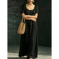 Robe Longue d'Été Minimaliste à Col Dégagé