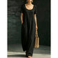 Robe Longue d'Été Minimaliste à Col Dégagé