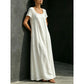 Robe Longue d'Été Minimaliste à Col Dégagé