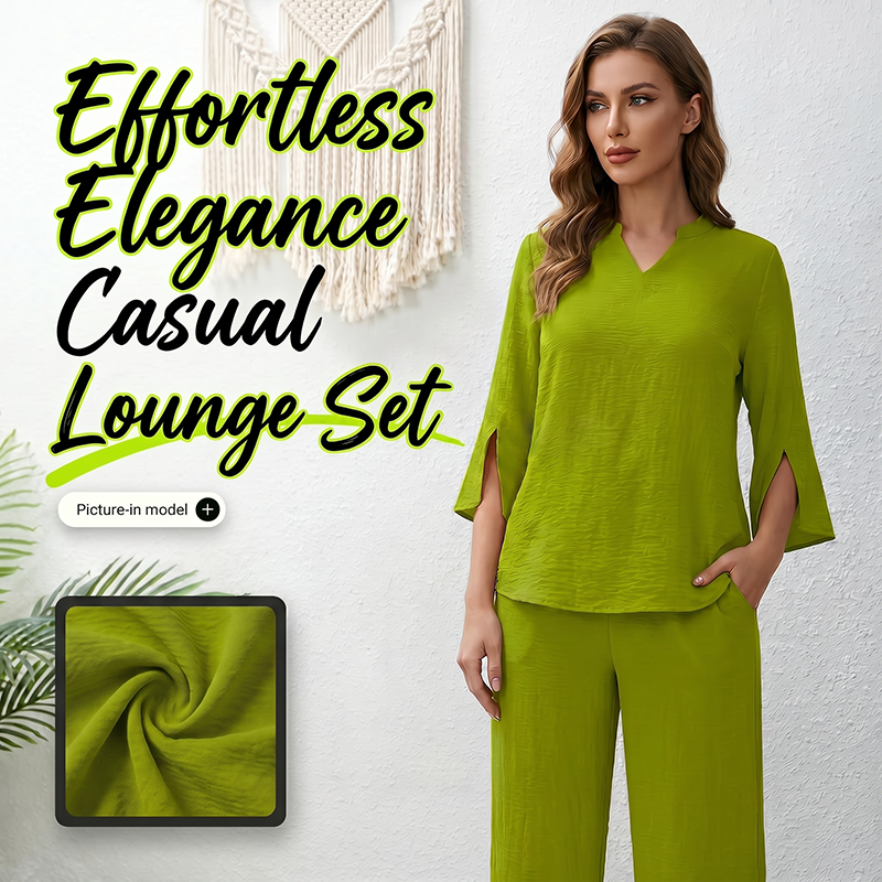Ensemble haut décontracté et pantalon large pour femme