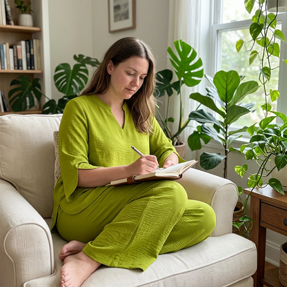 Ensemble haut décontracté et pantalon large pour femme
