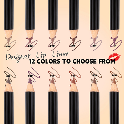 Coffret de 12 Crayons Contour des Lèvres Mats