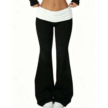 😍❤️ Pantalon de yoga taille haute pour femme, imprimé léopard, coupe légèrement évasée ☁️