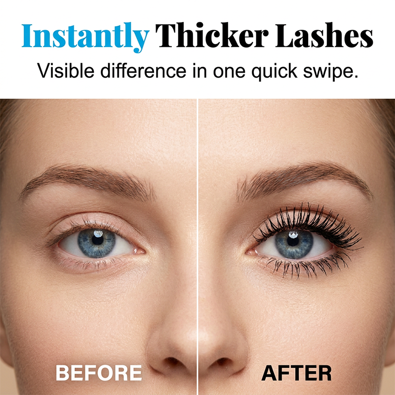Mascara volumateur imperméable – Des cils plus longs, plus fournis toute la journée