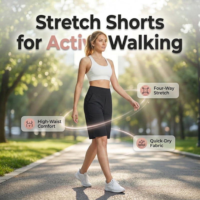 📢📢50 % DE RÉDUCTION !! ⏰Short de marche stretch confortable pour femme
